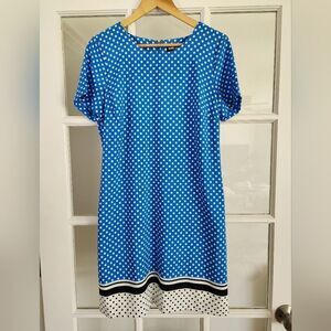 Karl Lagerfeld Blue Polka Dot Dress